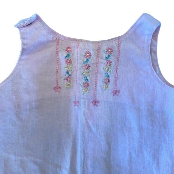 Vintage Carter’s Newborn Baby Girl Outfit – Pink Embroidered Top & Bloomers 668K - Picture 3 of 10